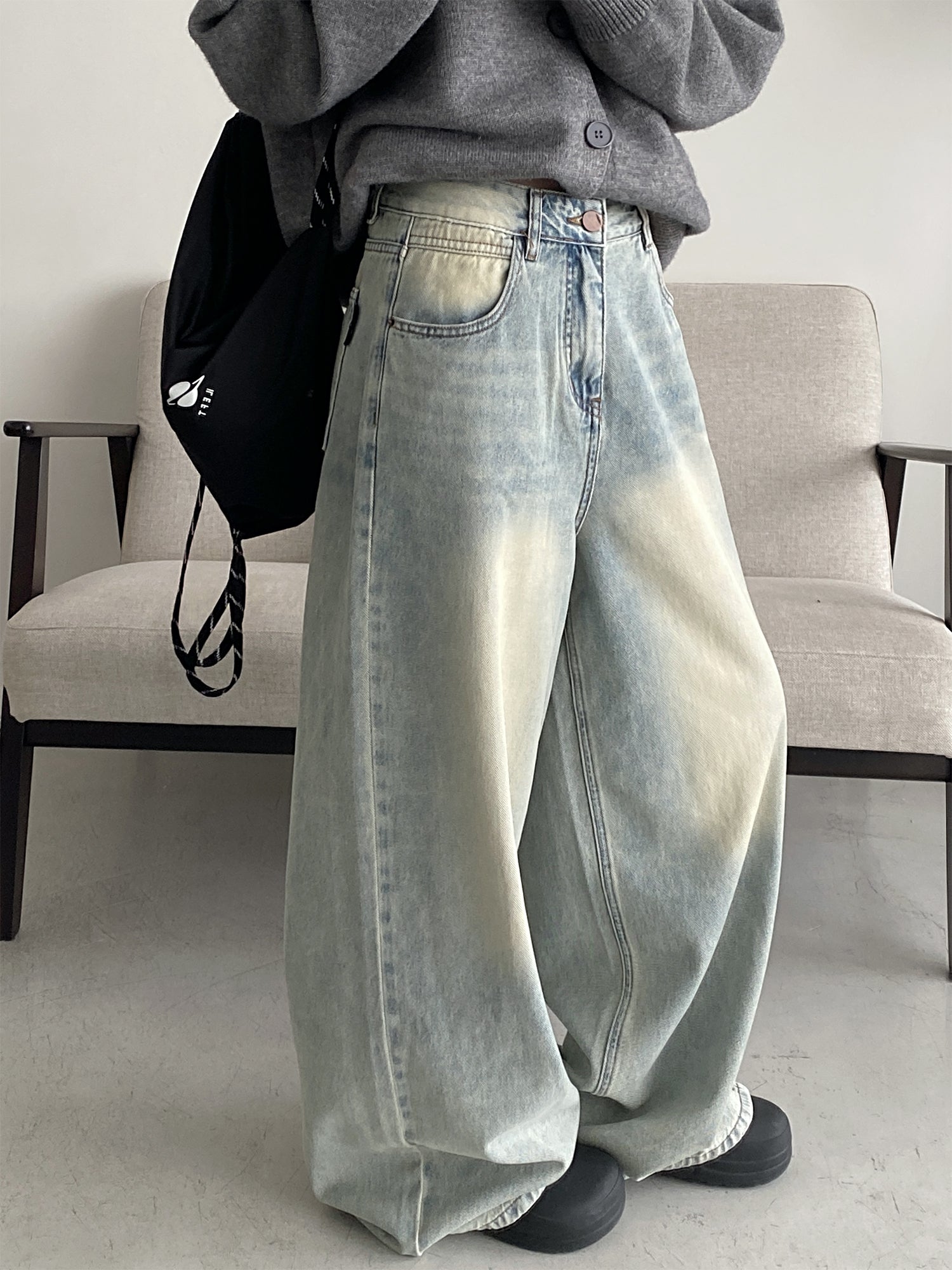 ワイドカーブデニムパンツ    N576