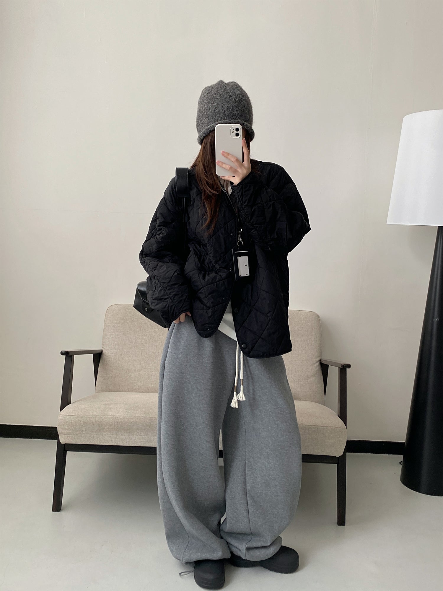 裏起毛ワイドスウェットパンツ    N800