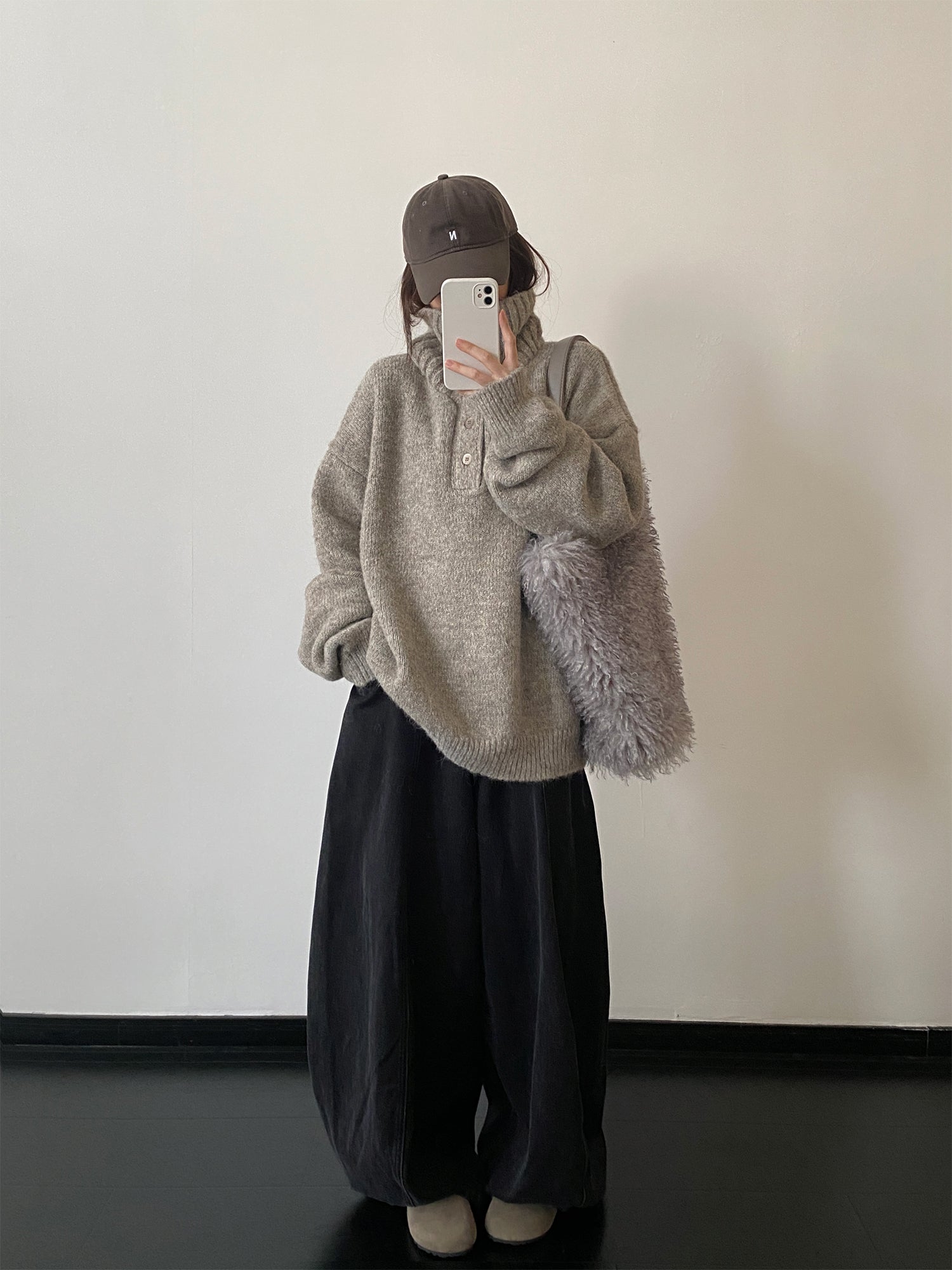 ハイネックニットセーター    N873