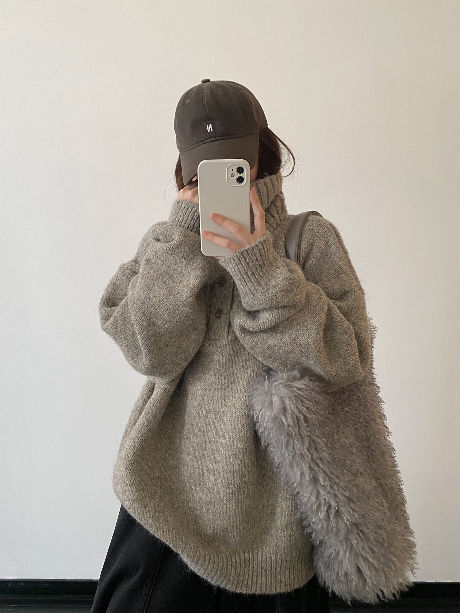 ハイネックニットセーター    N873