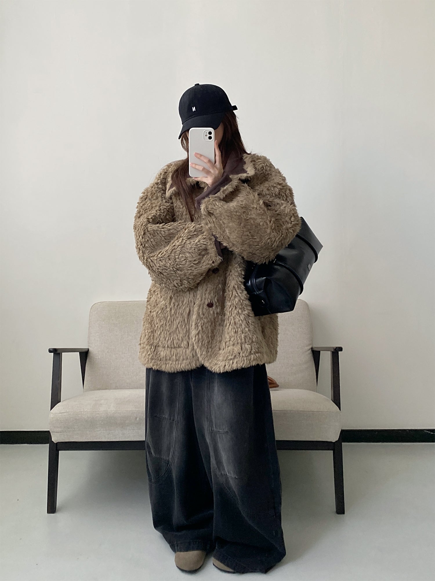 スタンドカラーリバーシブルボアジャケット N848