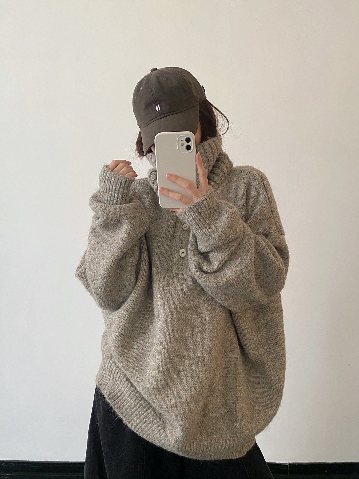 ハイネックニットセーター    N873