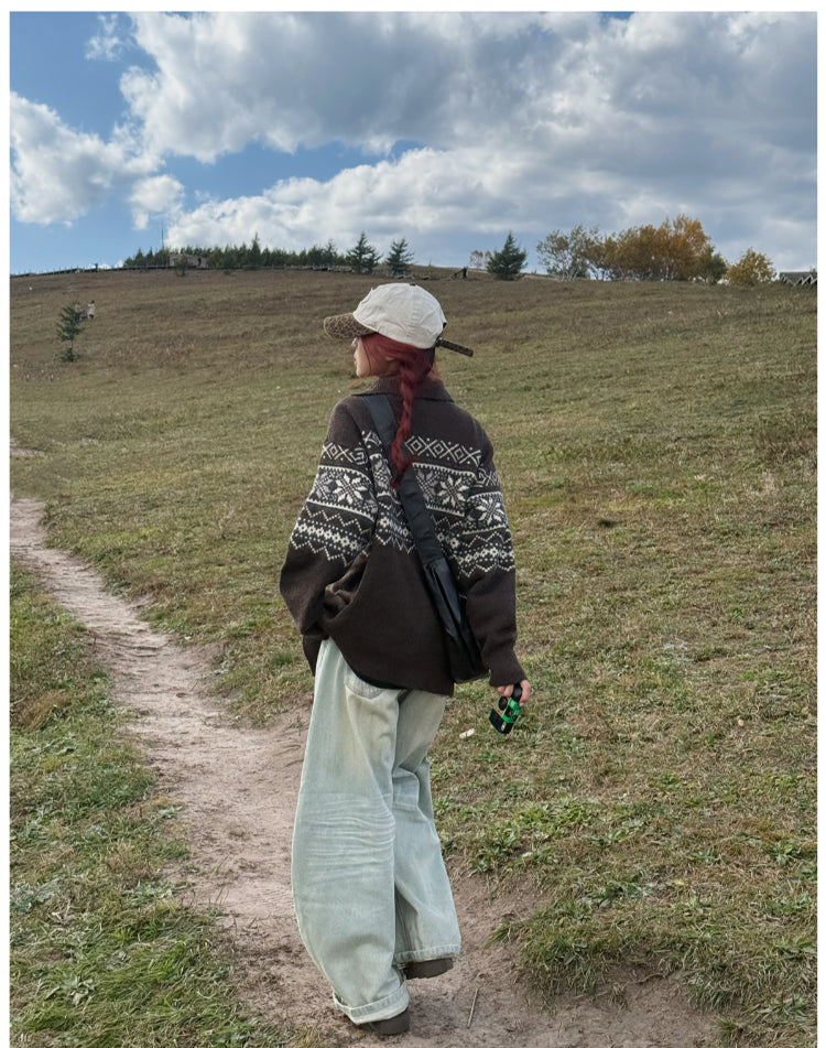 ジャカードニットカーディガン    N823