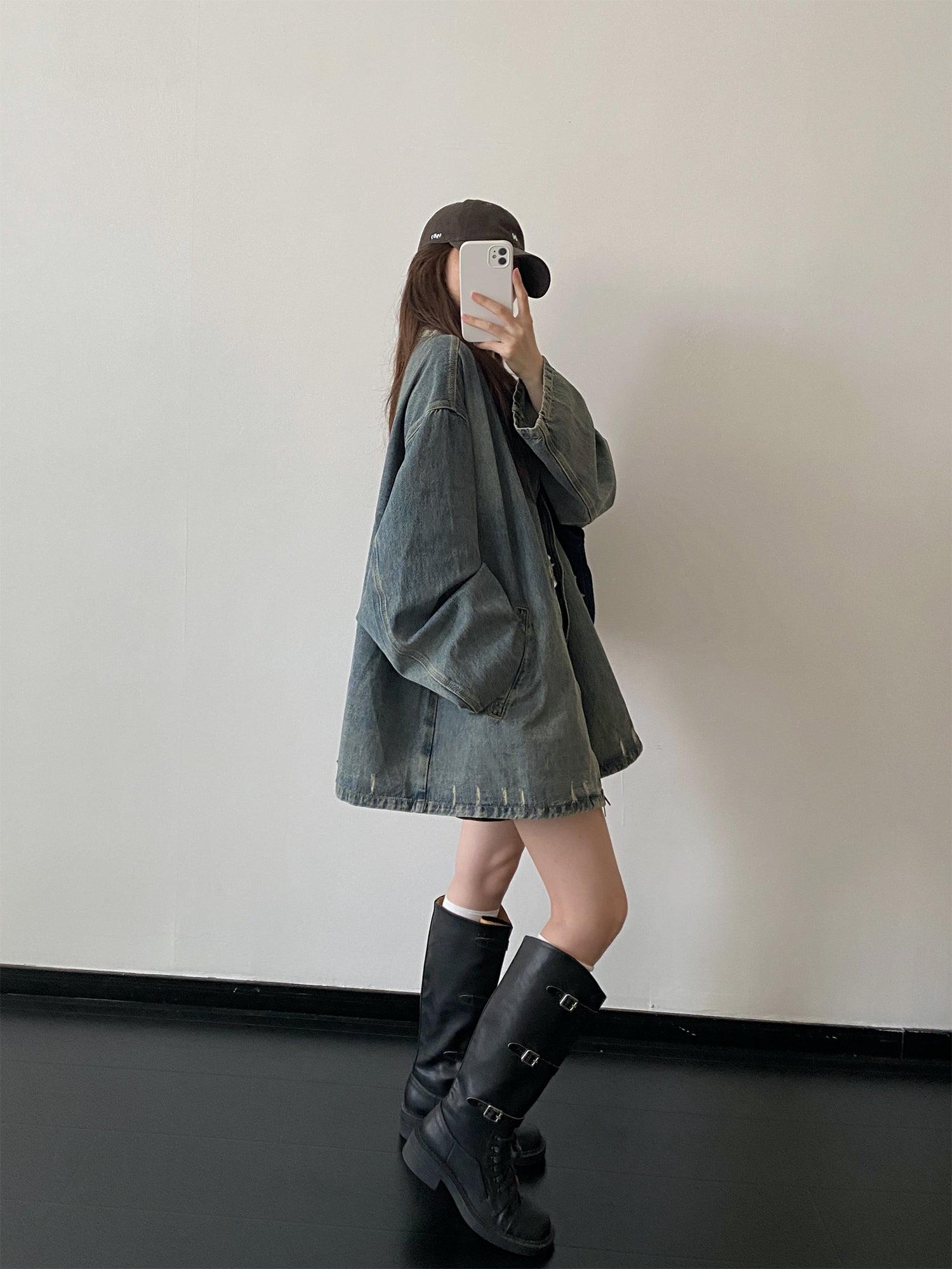 フェード加工ルーズシルエットデニムジャケット   N862