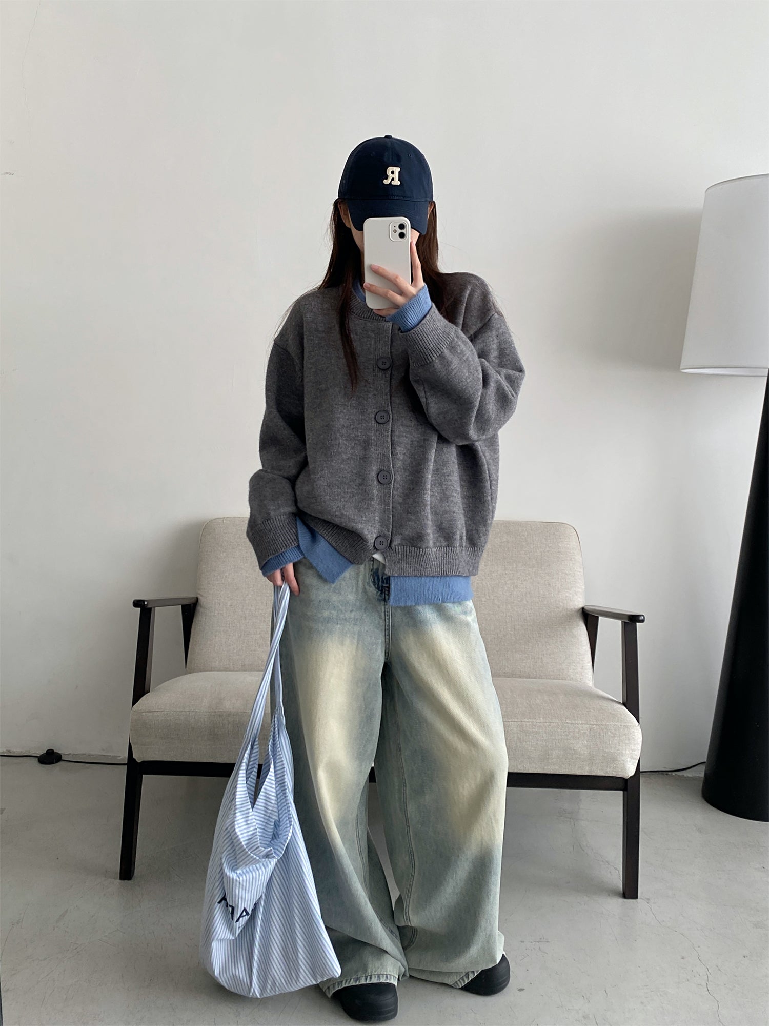 ワイドカーブデニムパンツ    N576