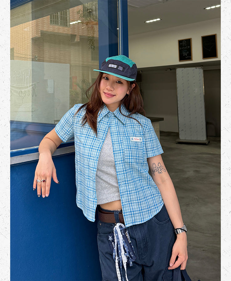 アメリカンチェック柄シャツ    N472