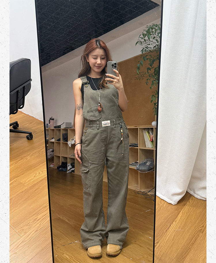 ミリタリーテイスト ワイドカーゴサロペット    N500