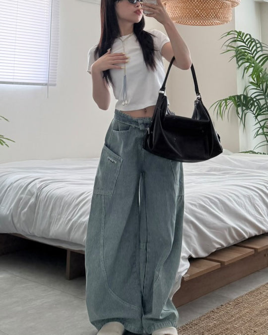 カーブシーム・バギーパンツ SH-001