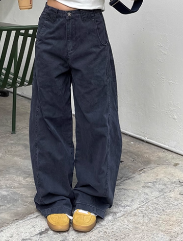 シーム入りカーブシルエットワークパンツ KT002