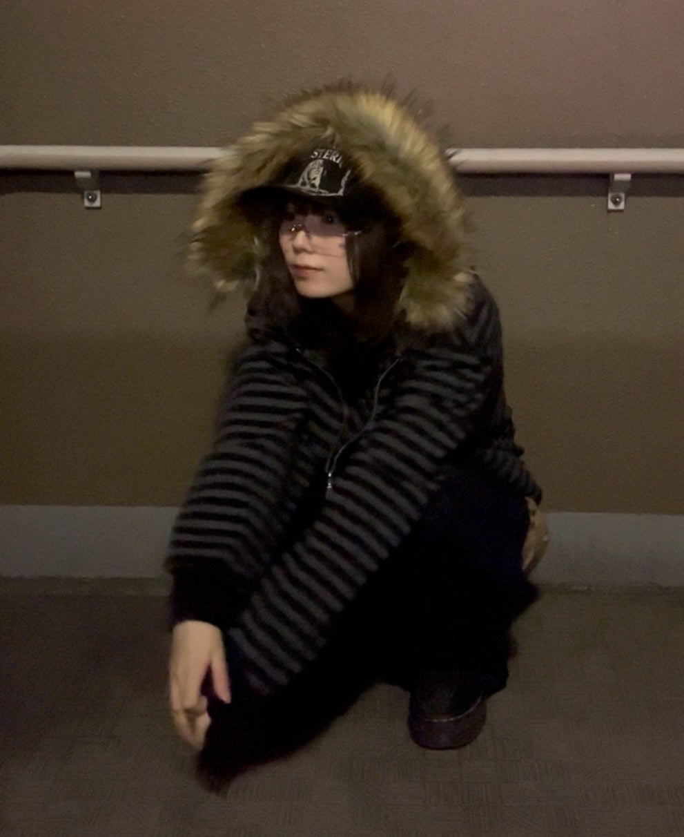 ファー取り外し可能ボーダーパーカー MH003