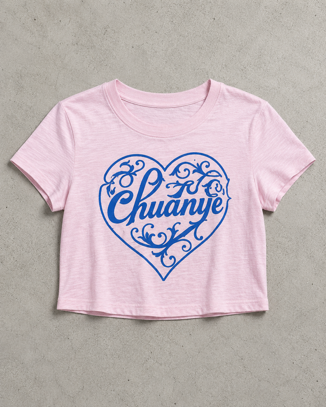 ハートプリントコットンクロップTシャツ N1282