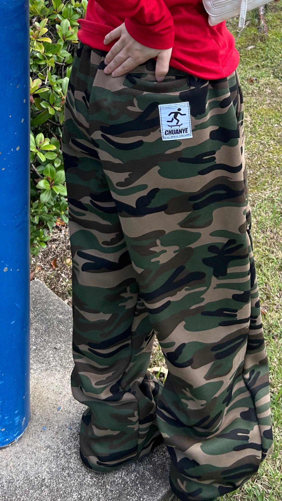 リラックスワイド迷彩スウェットパンツ SZ006