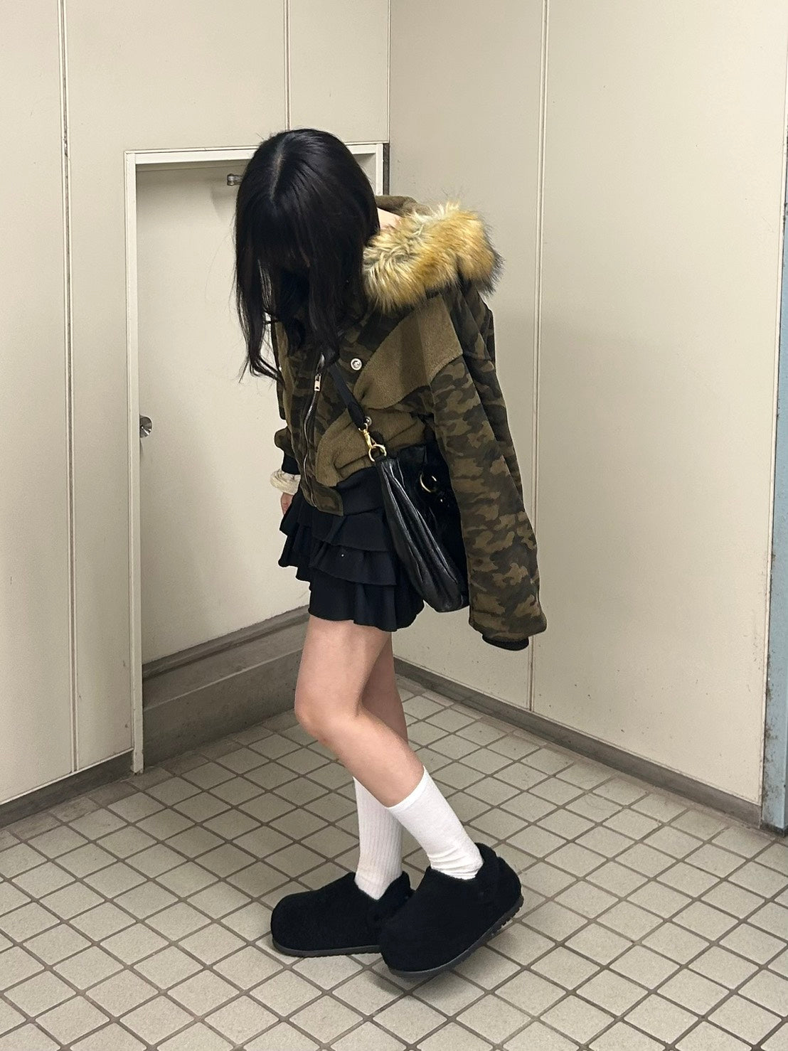 カモフラージュファー付きブルゾン  MI-15