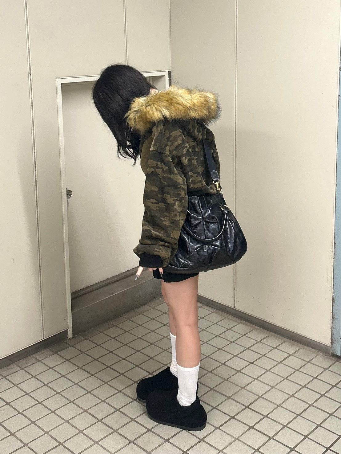 カモフラージュファー付きブルゾン  MI-15