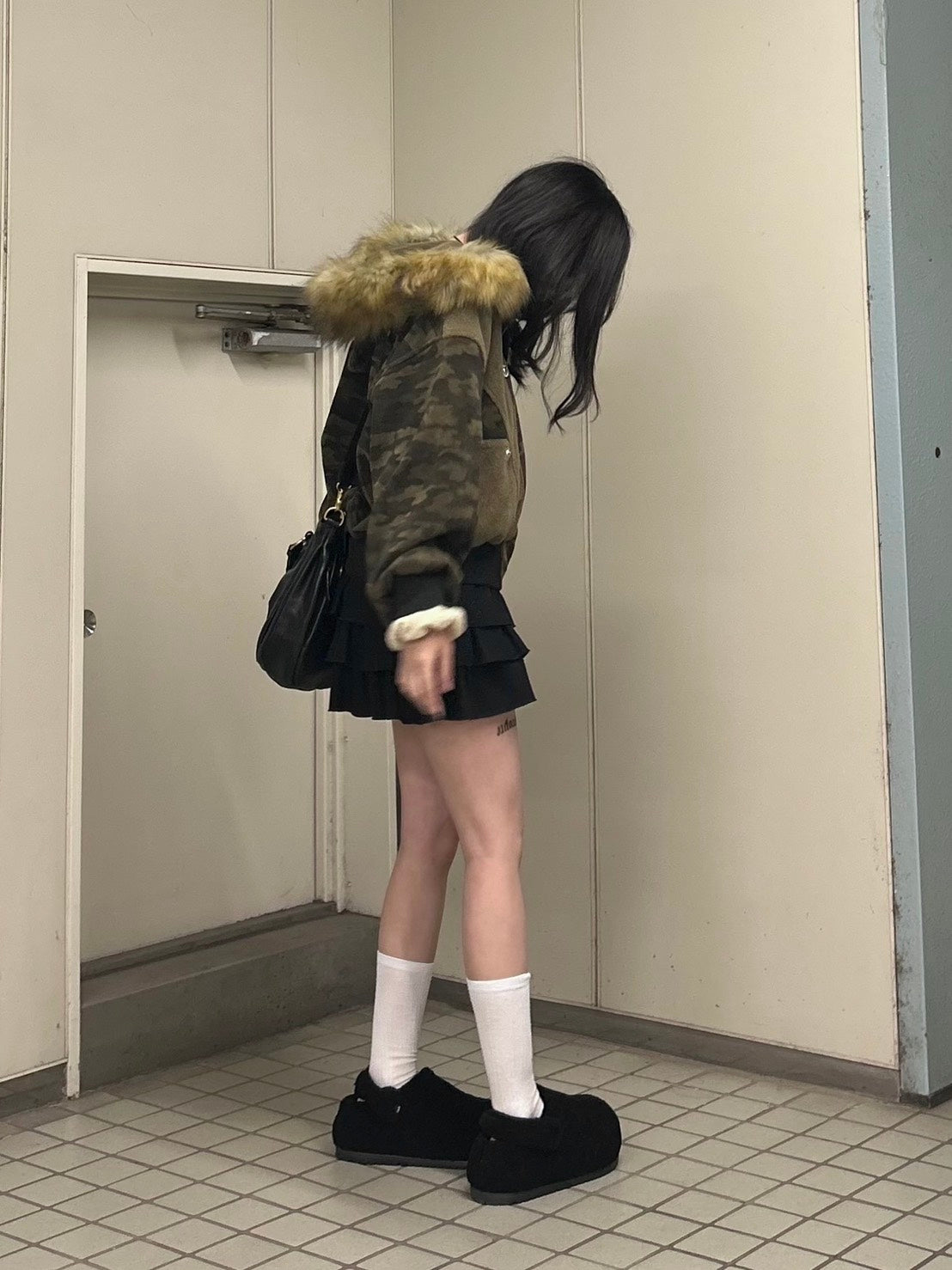 カモフラージュファー付きブルゾン  MI-15