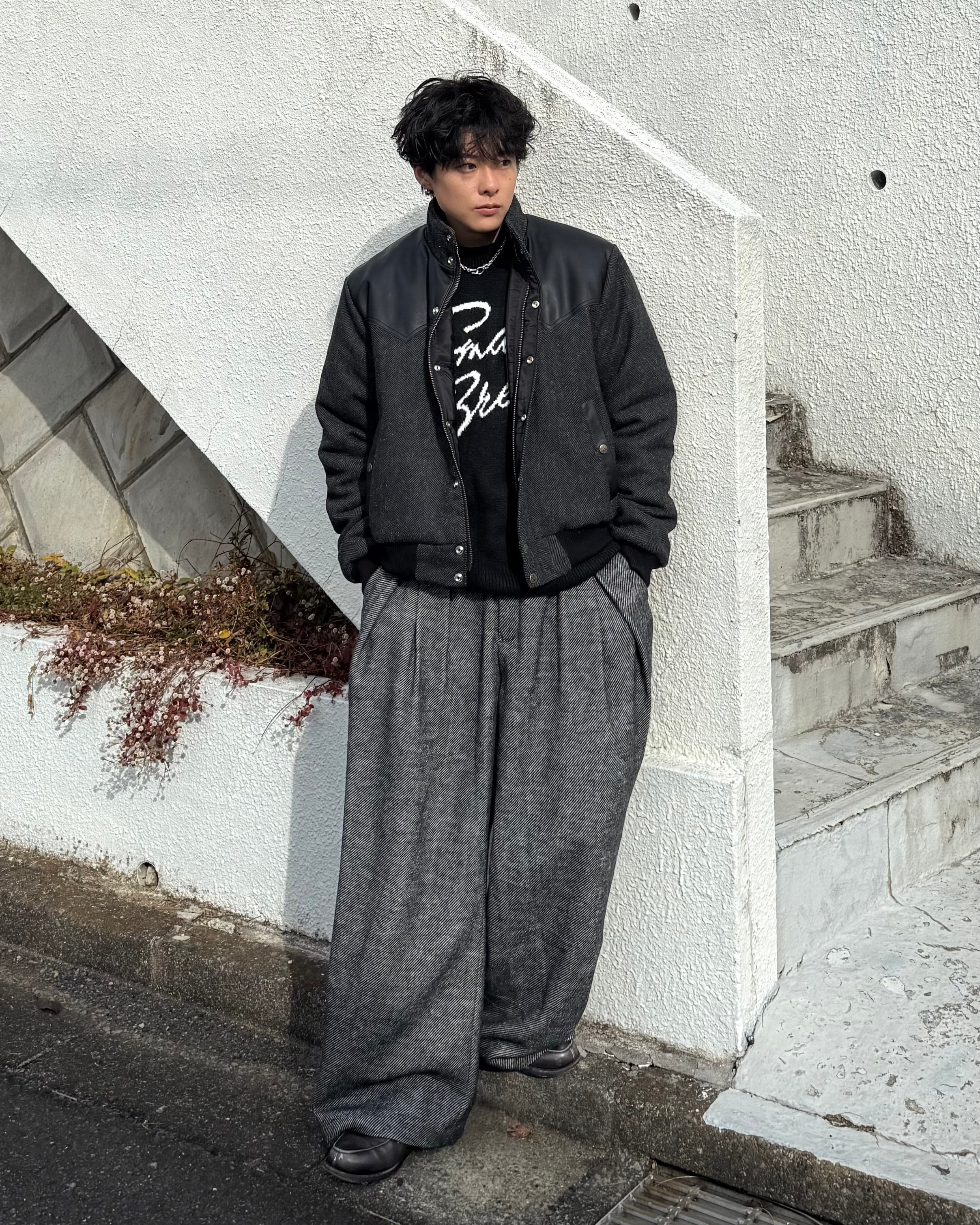 ゴシックレタリングルーズニット KO-007