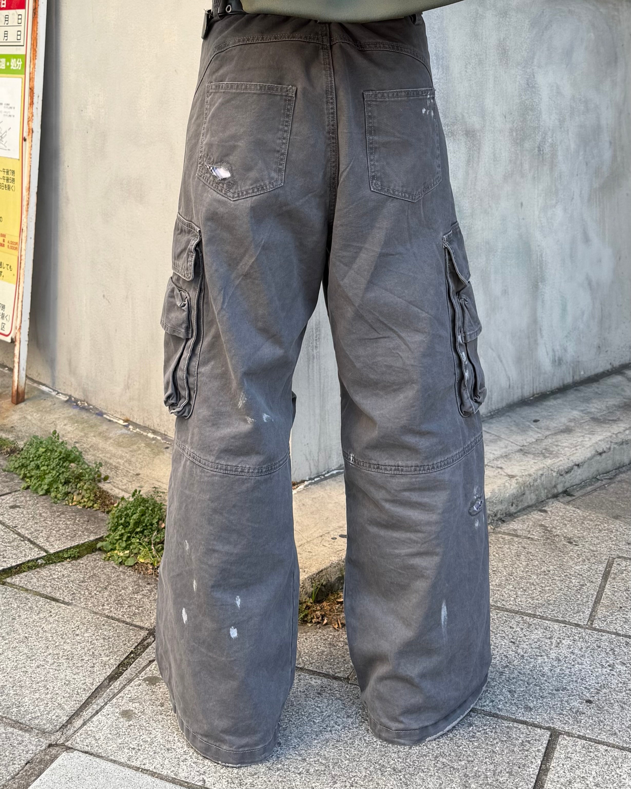 スプラッシュウォッシュパッチワイドカーゴパンツ KO-006