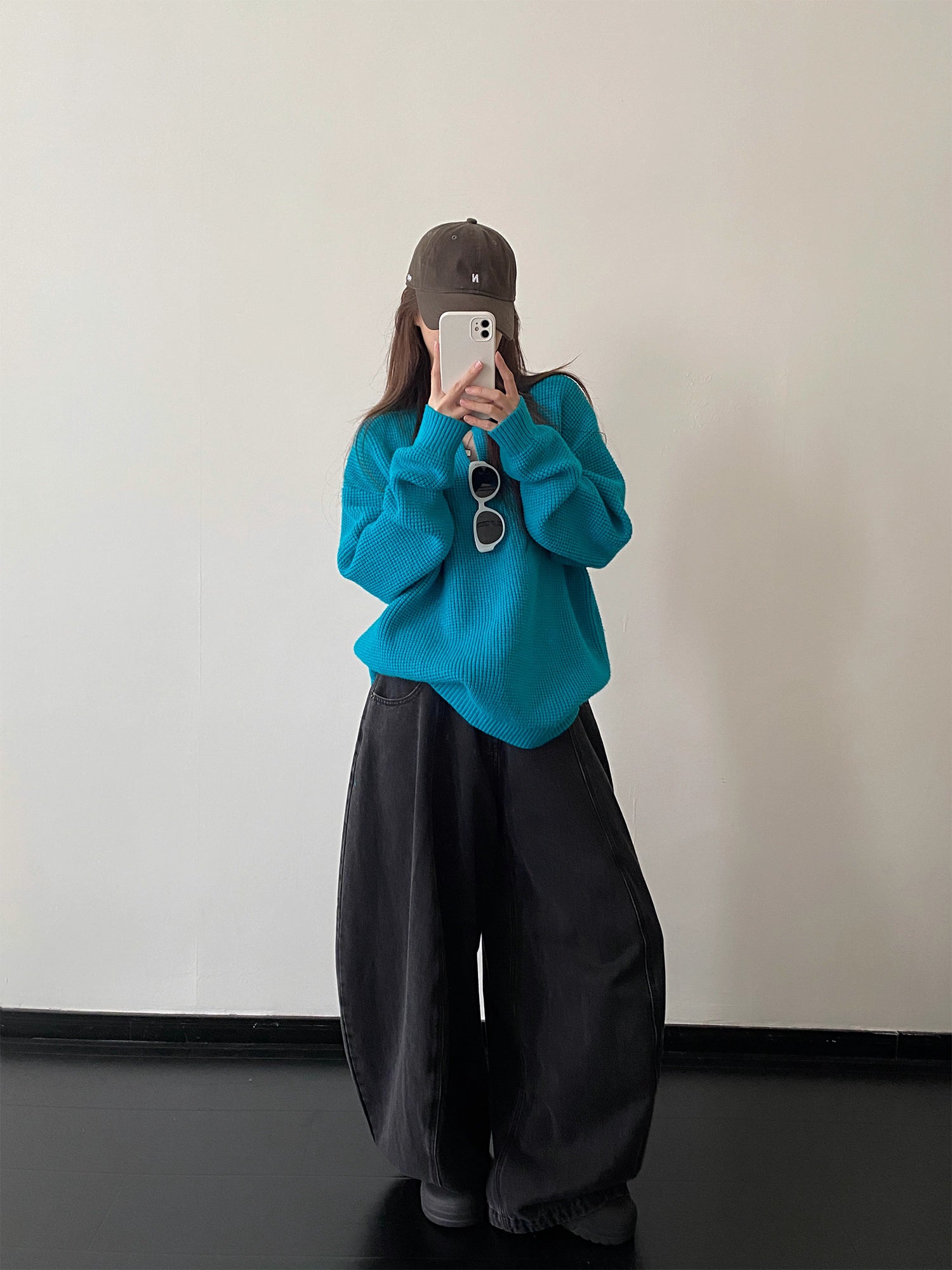 ワッフルニットトップス N808