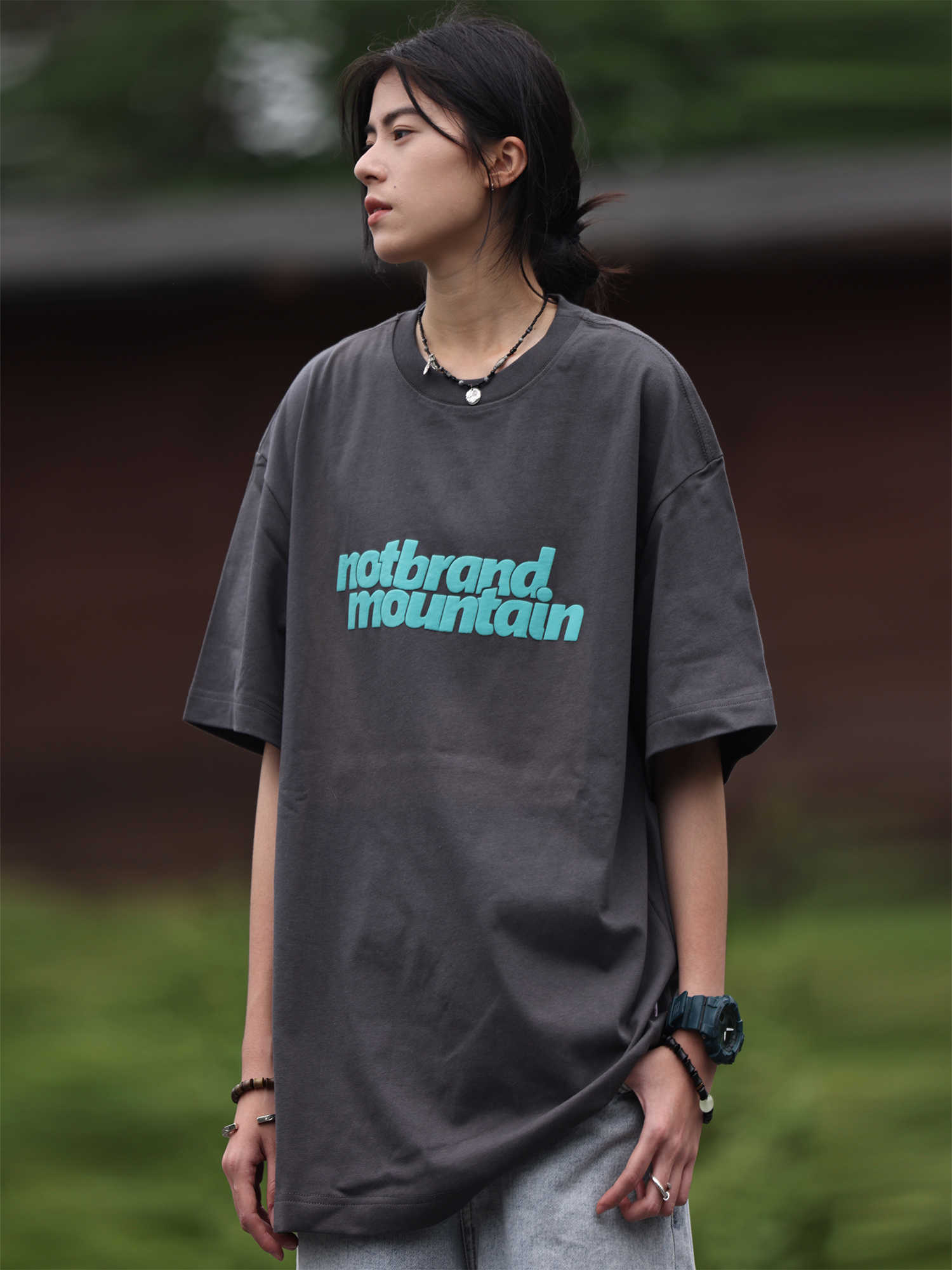 オーバーサイズ立体ロゴＴシャツ    N49