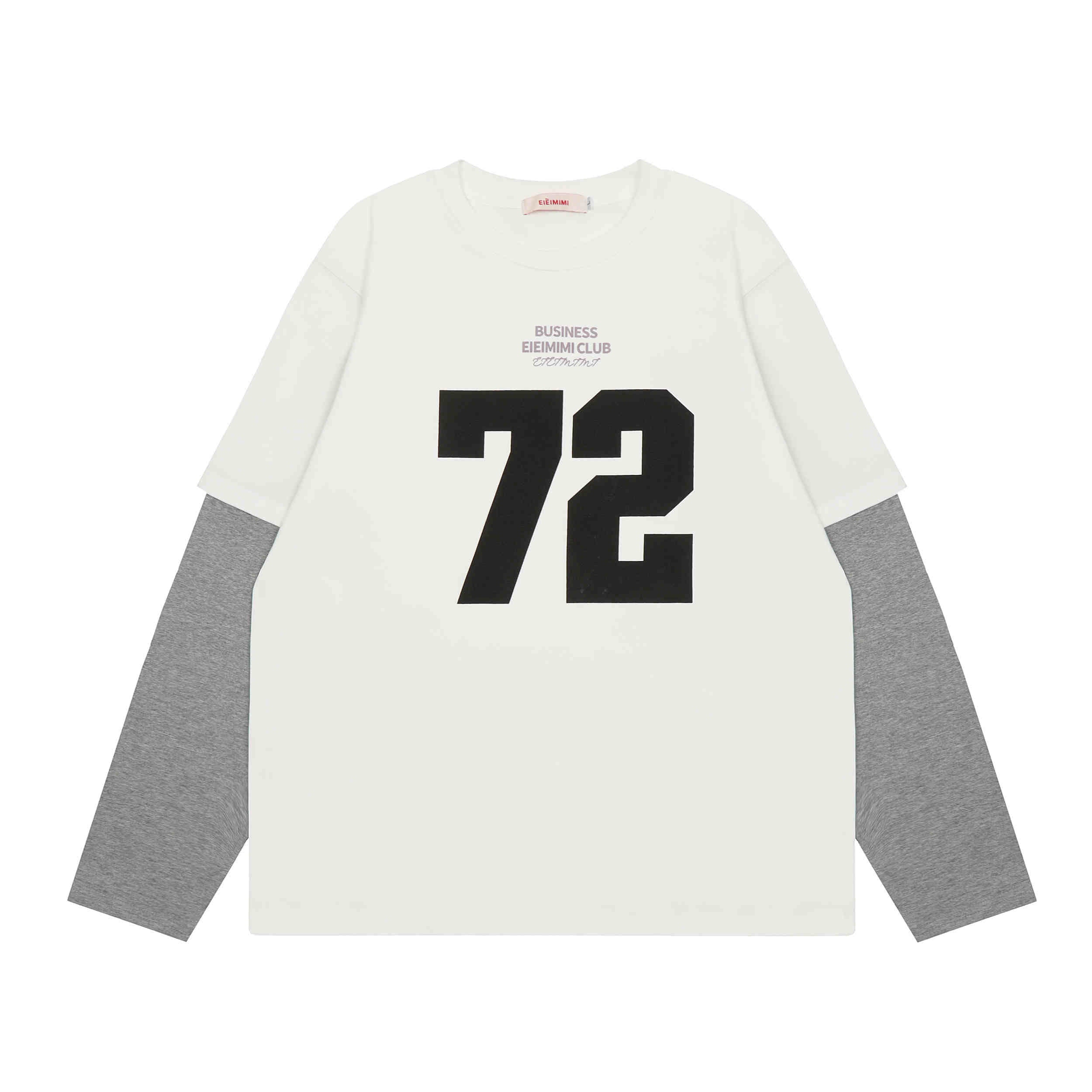 フェイクツーピース長袖シャツ    N126
