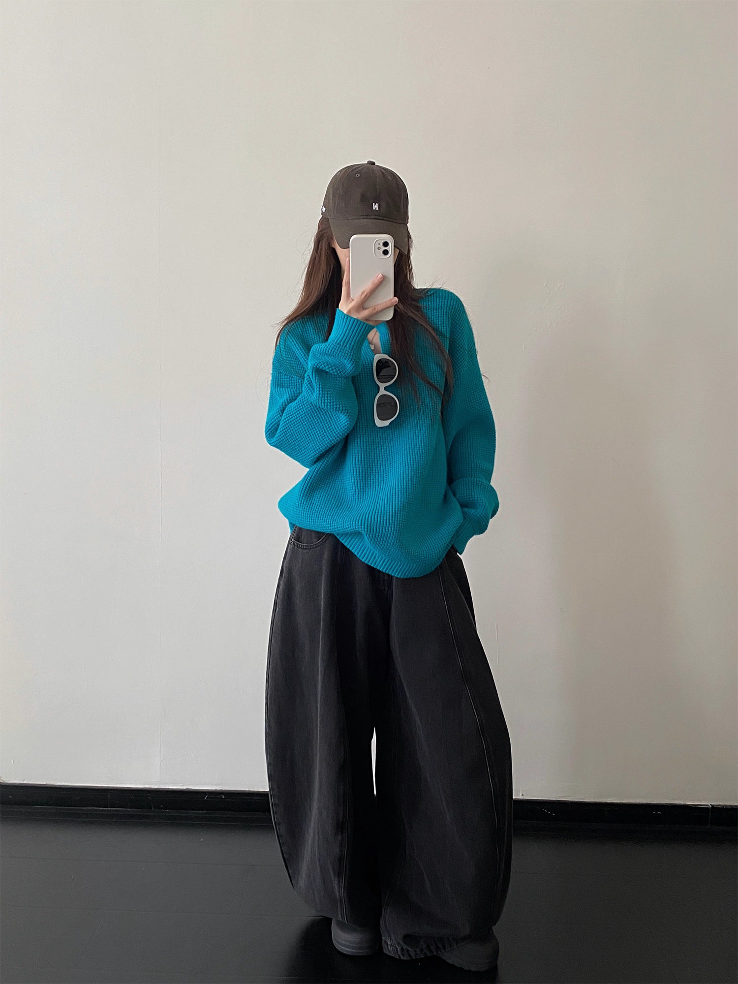 ワッフルニットトップス N808