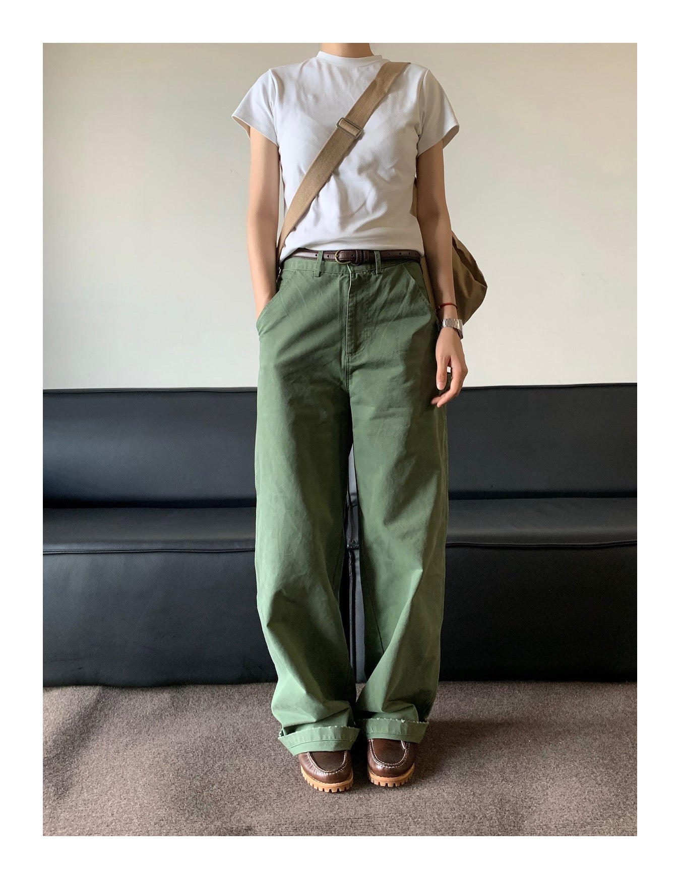 レトロストレートワークパンツ    N33