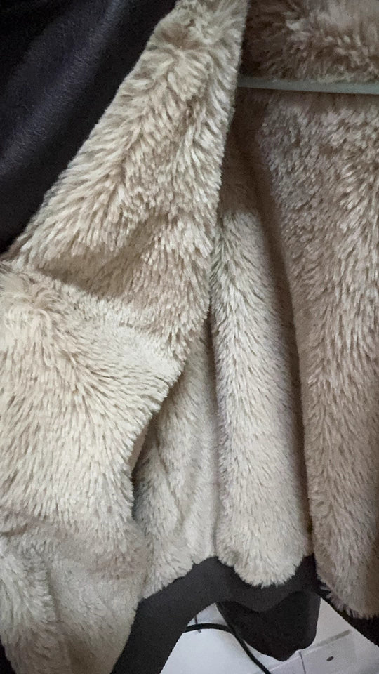 ヴィンテージ加工ショートレザーブルゾン　EA-010