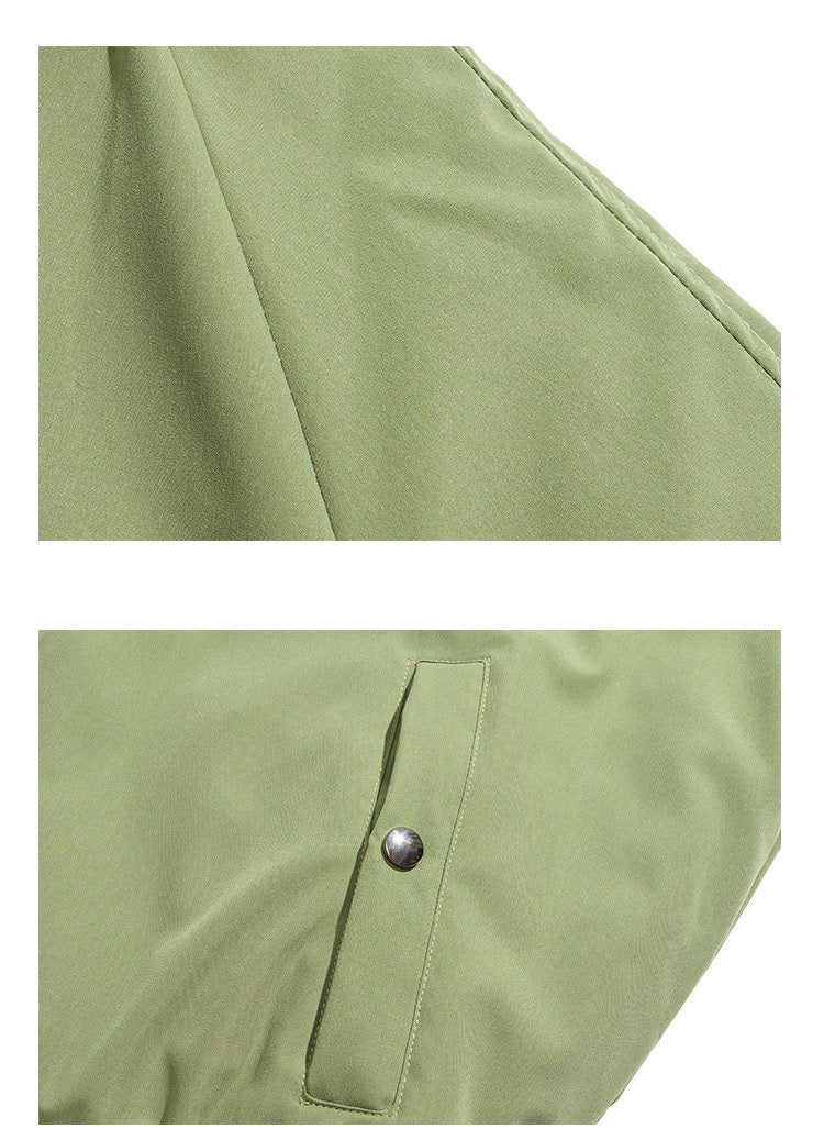 スタンドカラー厚手裏地フリースジャケット    N327