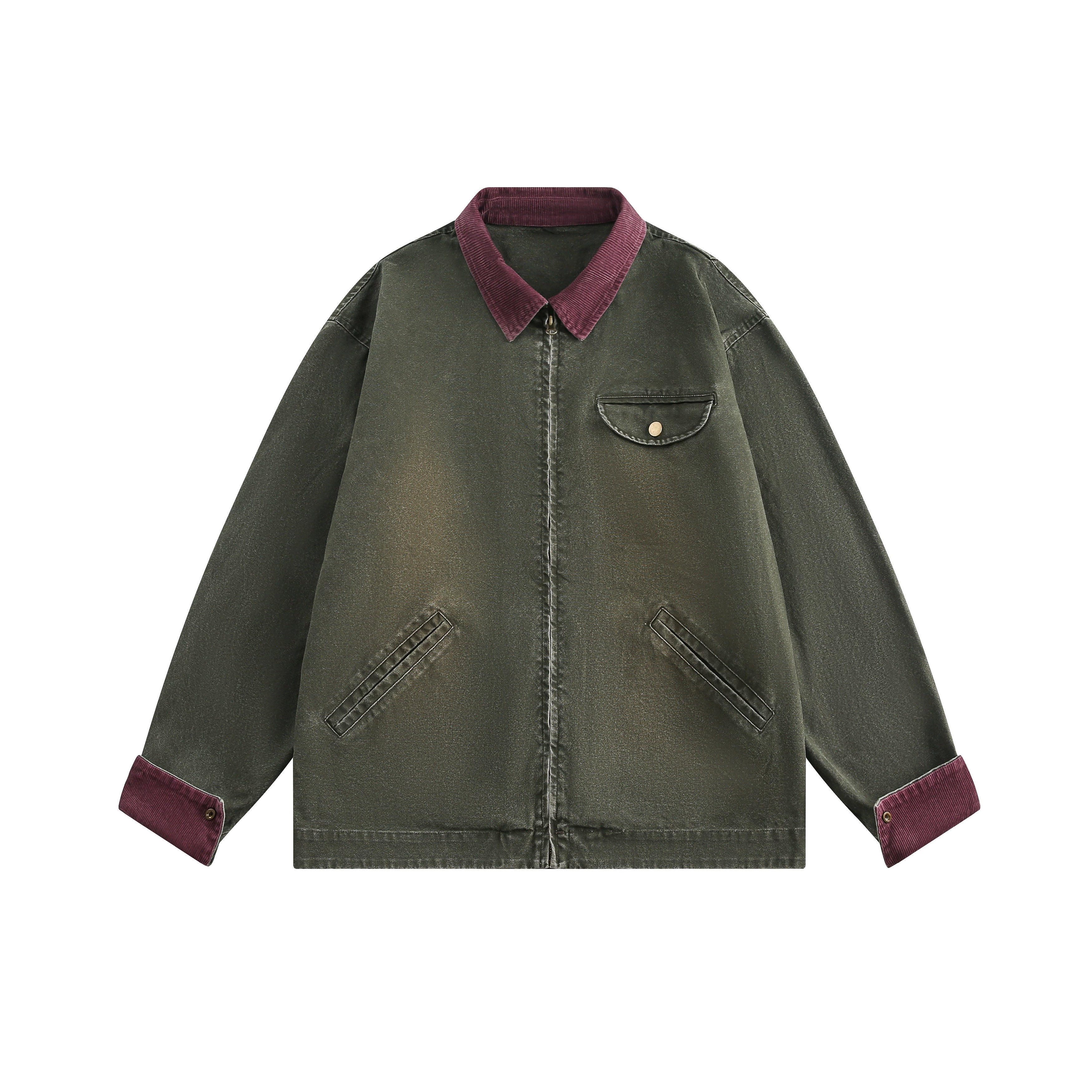 ウォッシュ加工ラペルジャケット    N343