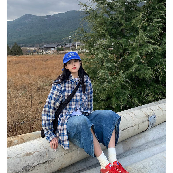 アメリカンチェック柄シャツ N386