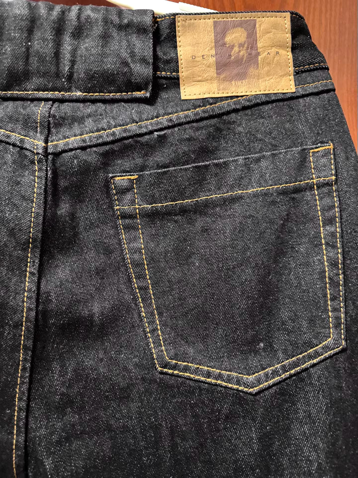 ステッチカーブブラックデニム GY-005