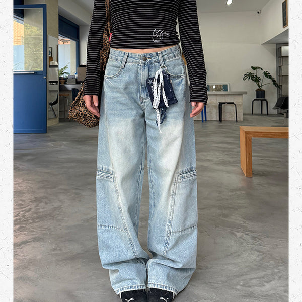 ウォッシュ加工デニムパンツ N518
