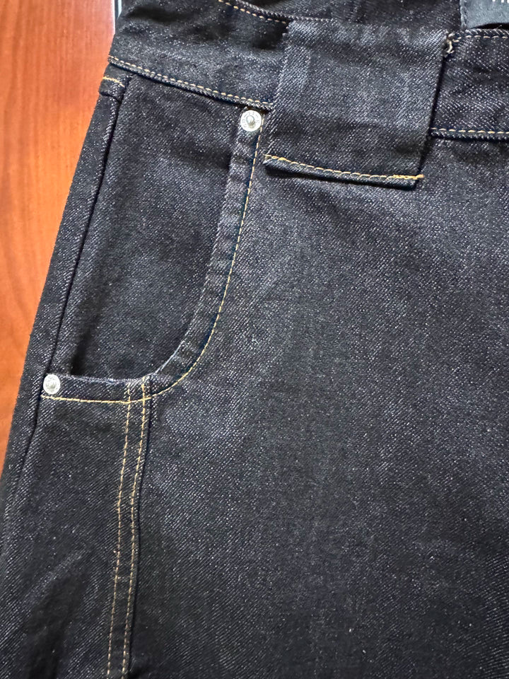 ステッチカーブブラックデニム GY-005