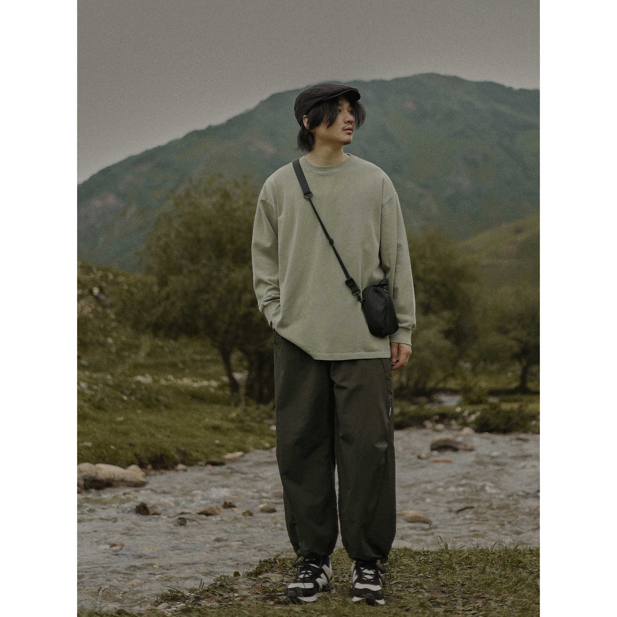 【320G】レトロウォッシュカラー長袖Tシャツ    N45