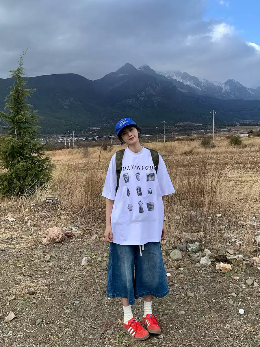オーバーサイズ半袖Tシャツ    N395