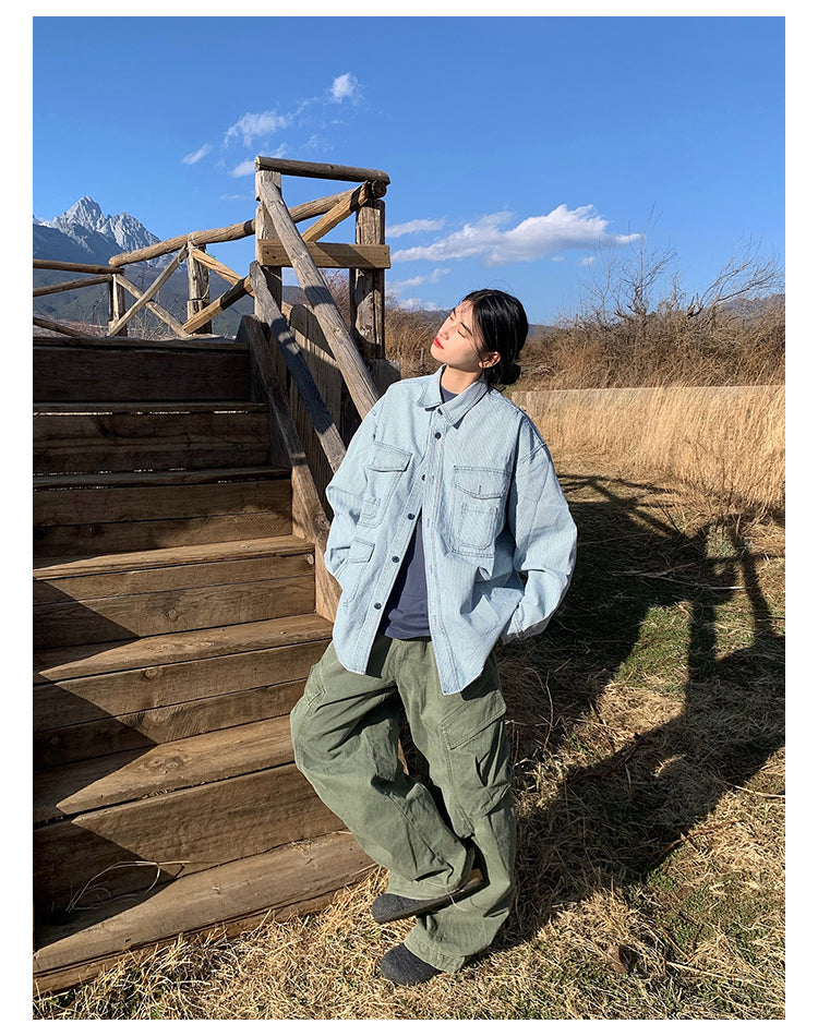 PALM ANGELS ストライプシャツジャケット Palm Angels サイドストライプ ジャケット 通販 - FARFETCH
