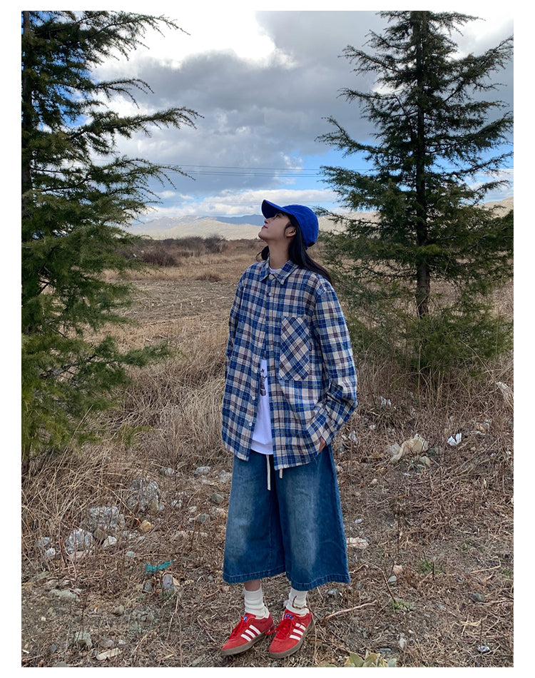 アメリカンチェック柄シャツ    N386