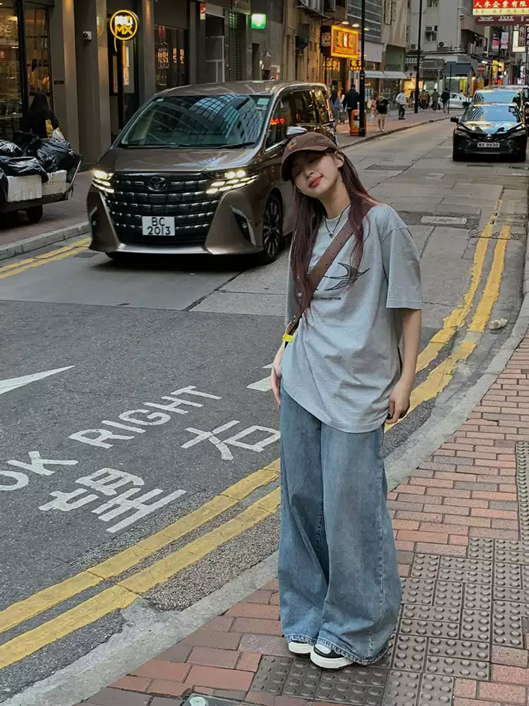 オーバーサイズ半袖Tシャツ    N413