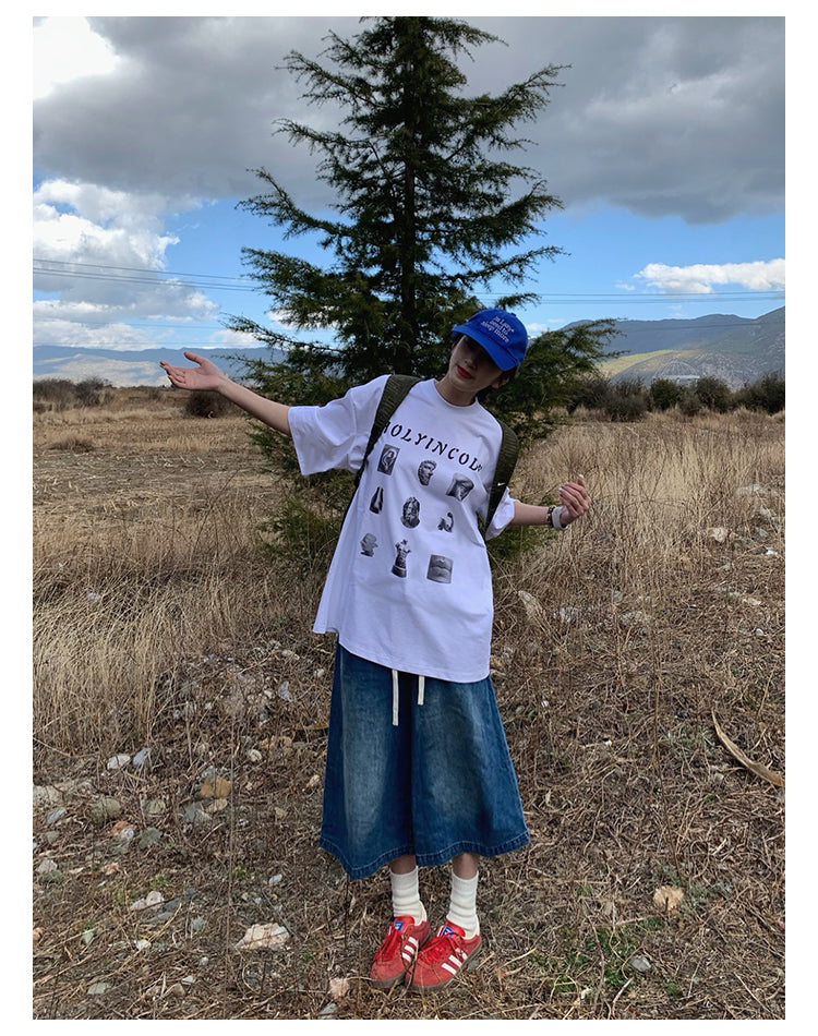 オーバーサイズ半袖Tシャツ    N395