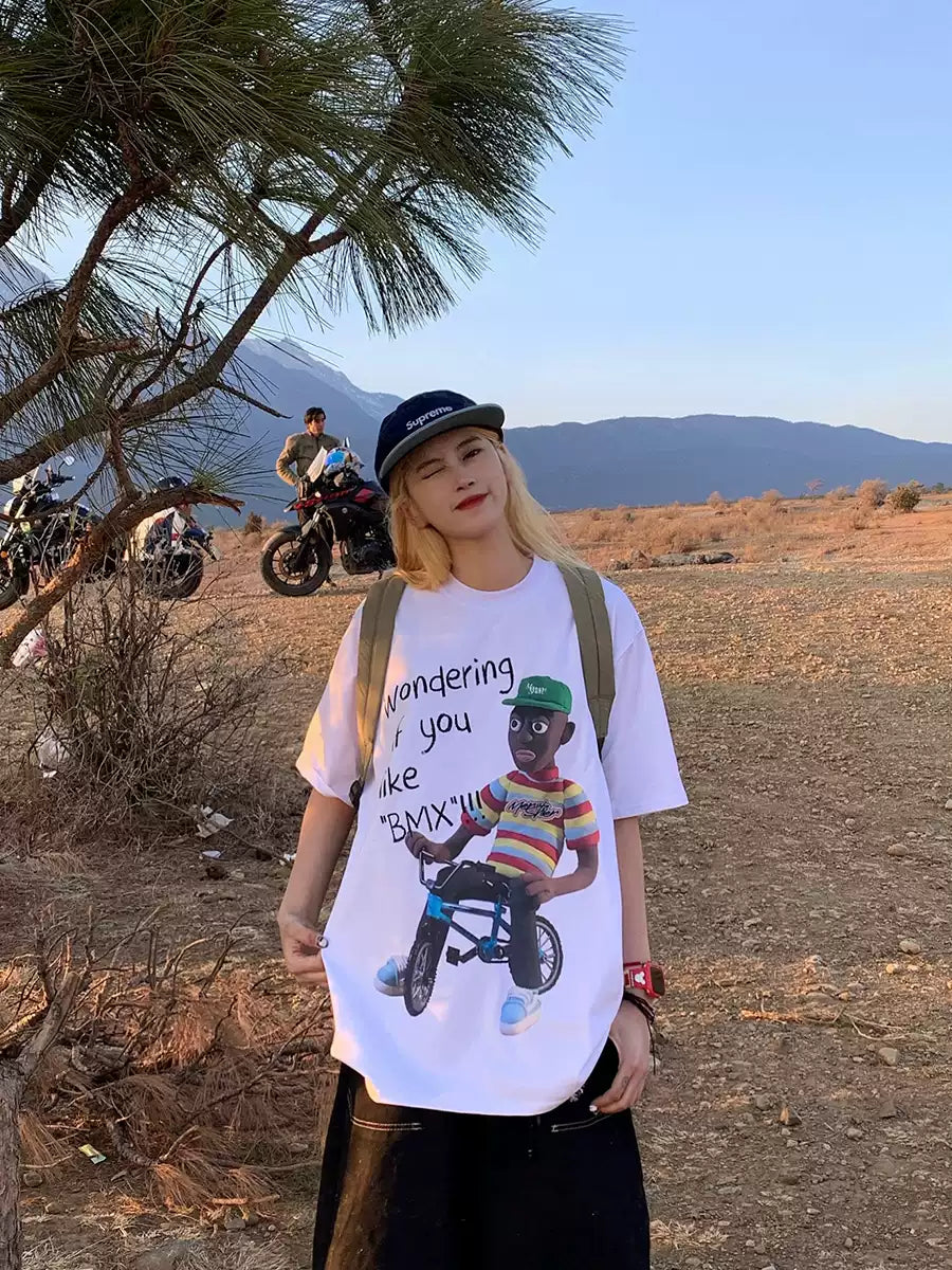 オーバーサイズプリントTシャツ    N403
