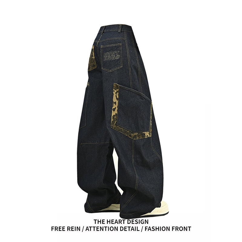 ヒョウ柄シミタージーンズ    N561