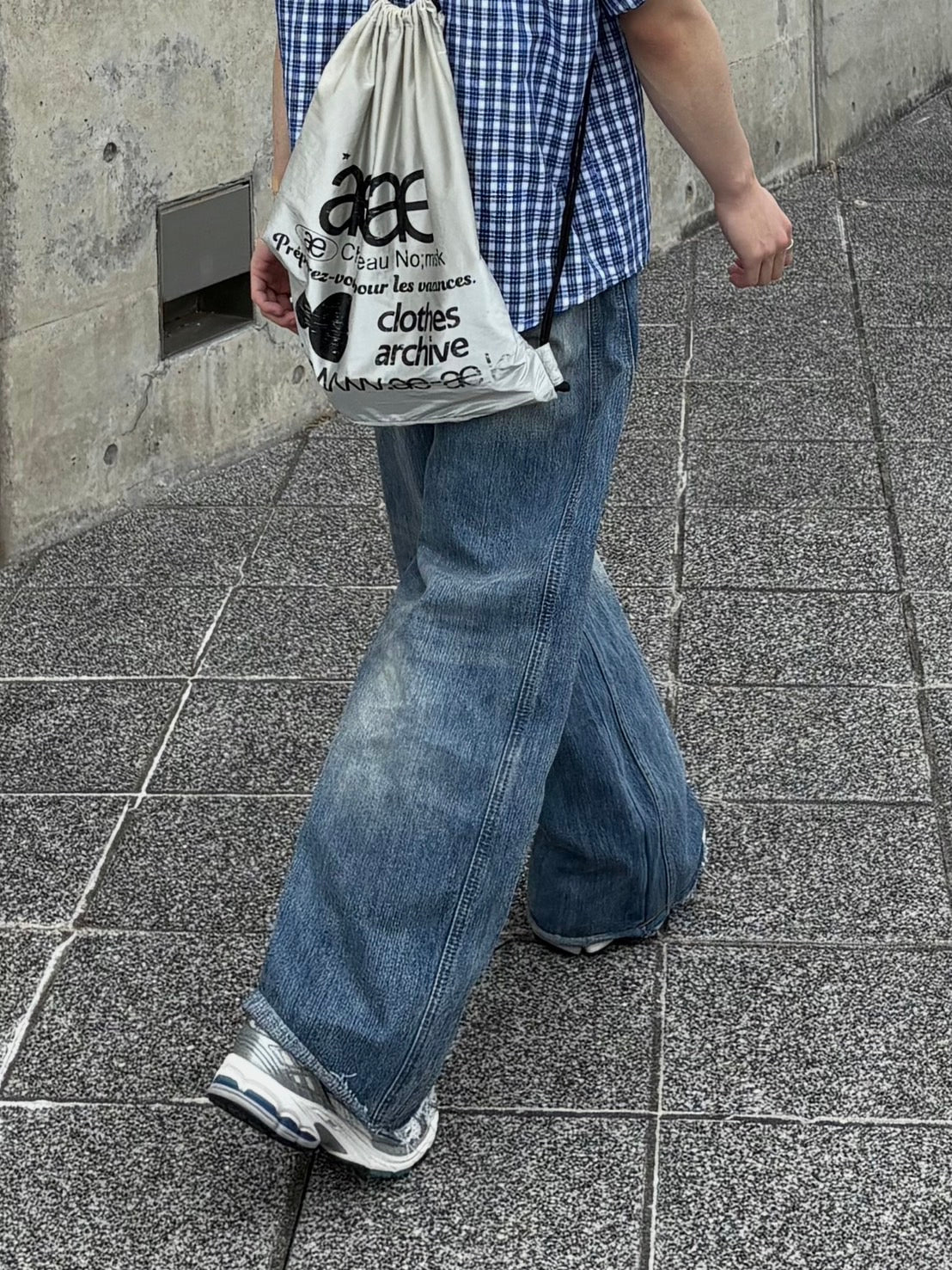 パネルド・バギーフィットジーンズ OB002