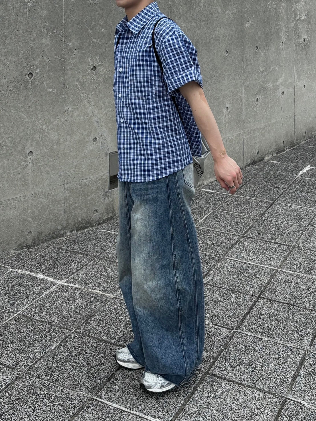 パネルド・バギーフィットジーンズ OB002