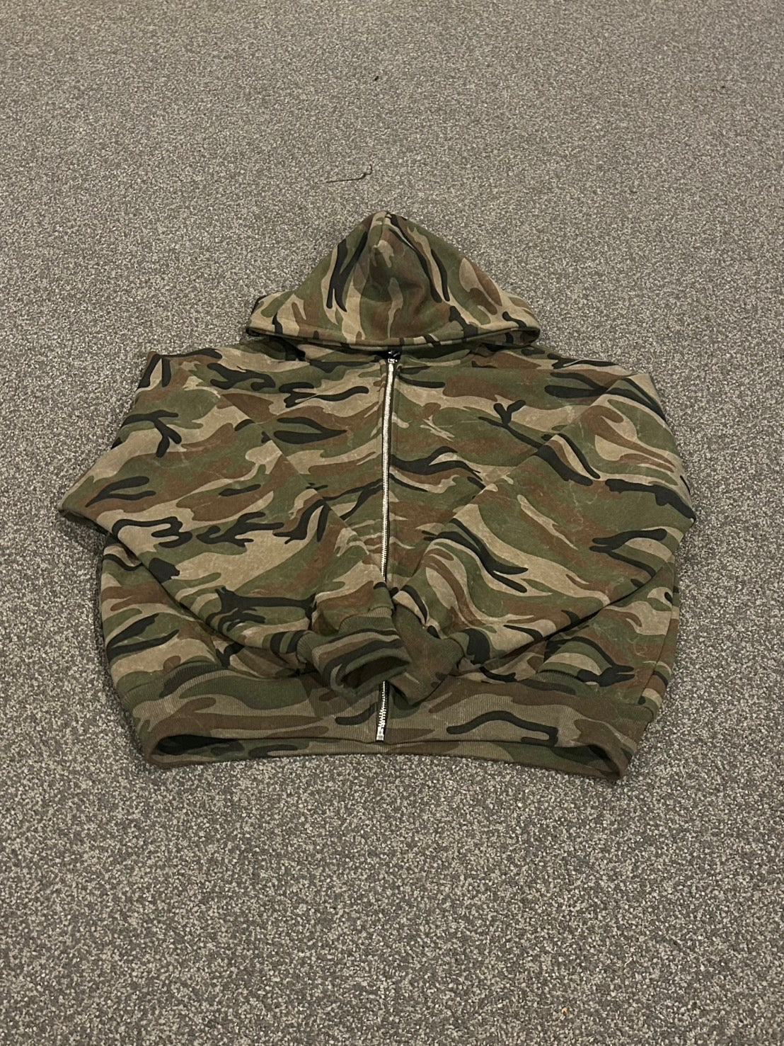 ボックスシルエット・カモフラージュジップパーカー MI-07