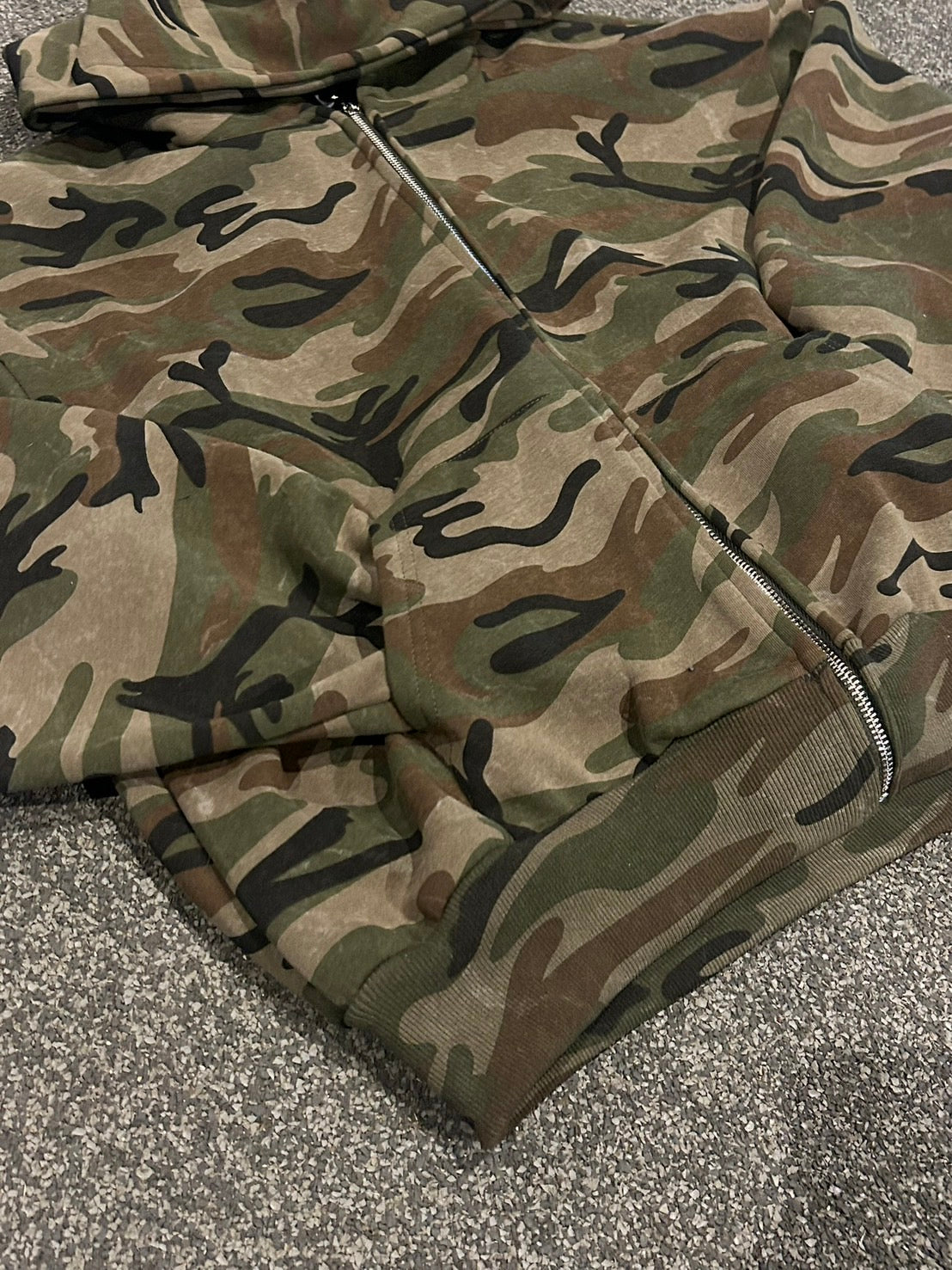 ボックスシルエット・カモフラージュジップパーカー MI-07