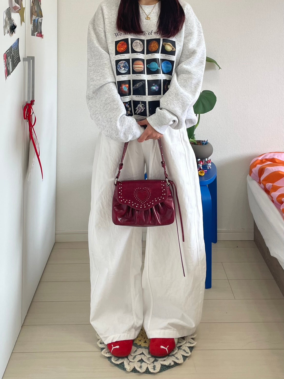 3Dカーブ・スノーホワイトワイドパンツ BIBI-001