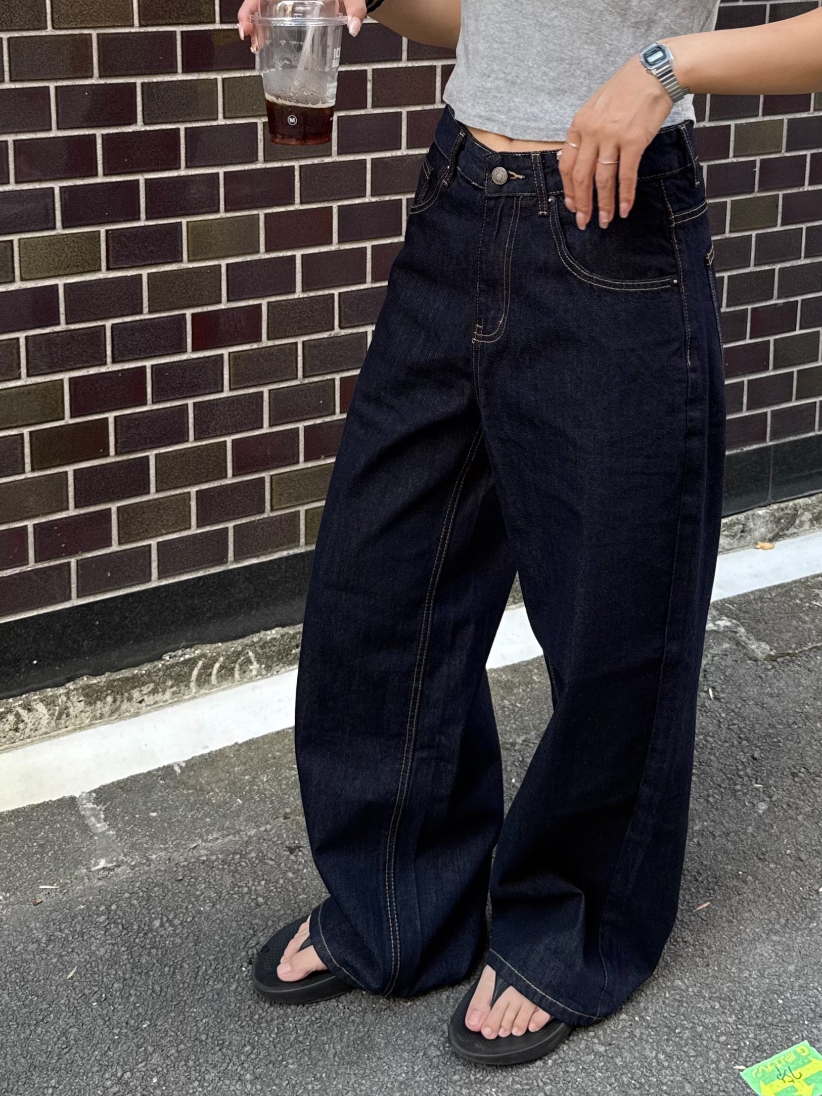 リジッドインディゴ・ワイドストレートフィットデニム TM-002