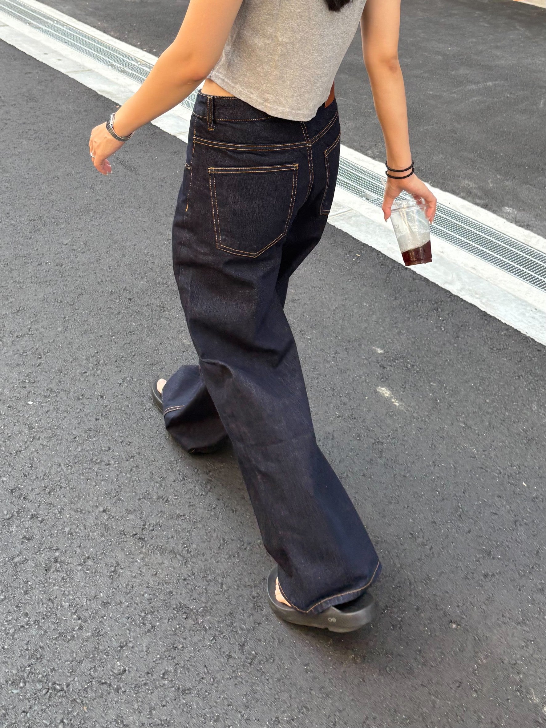 TODJOURS（トゥジュー） インディゴ　ワイドデニム トゥジュー toujours パンツ トゥジュー TOUJOURS *コットン