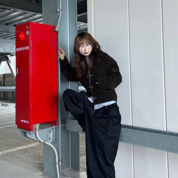 裏地チェックファイヤーマン スエードライクジャケット LLS003