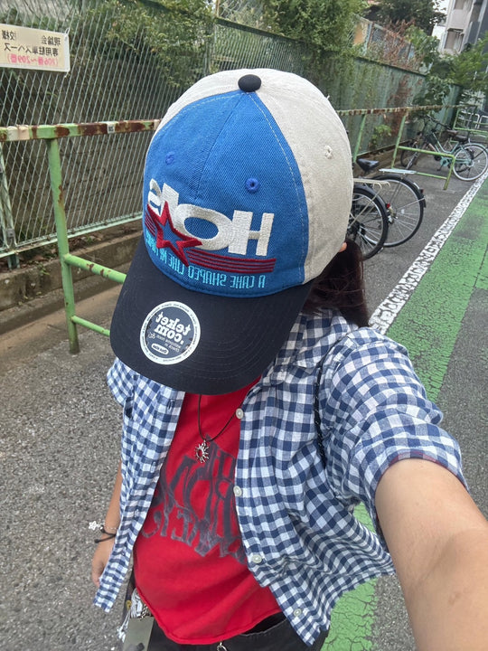 ホススター刺繍ユニセックスロゴキャップ  EA002